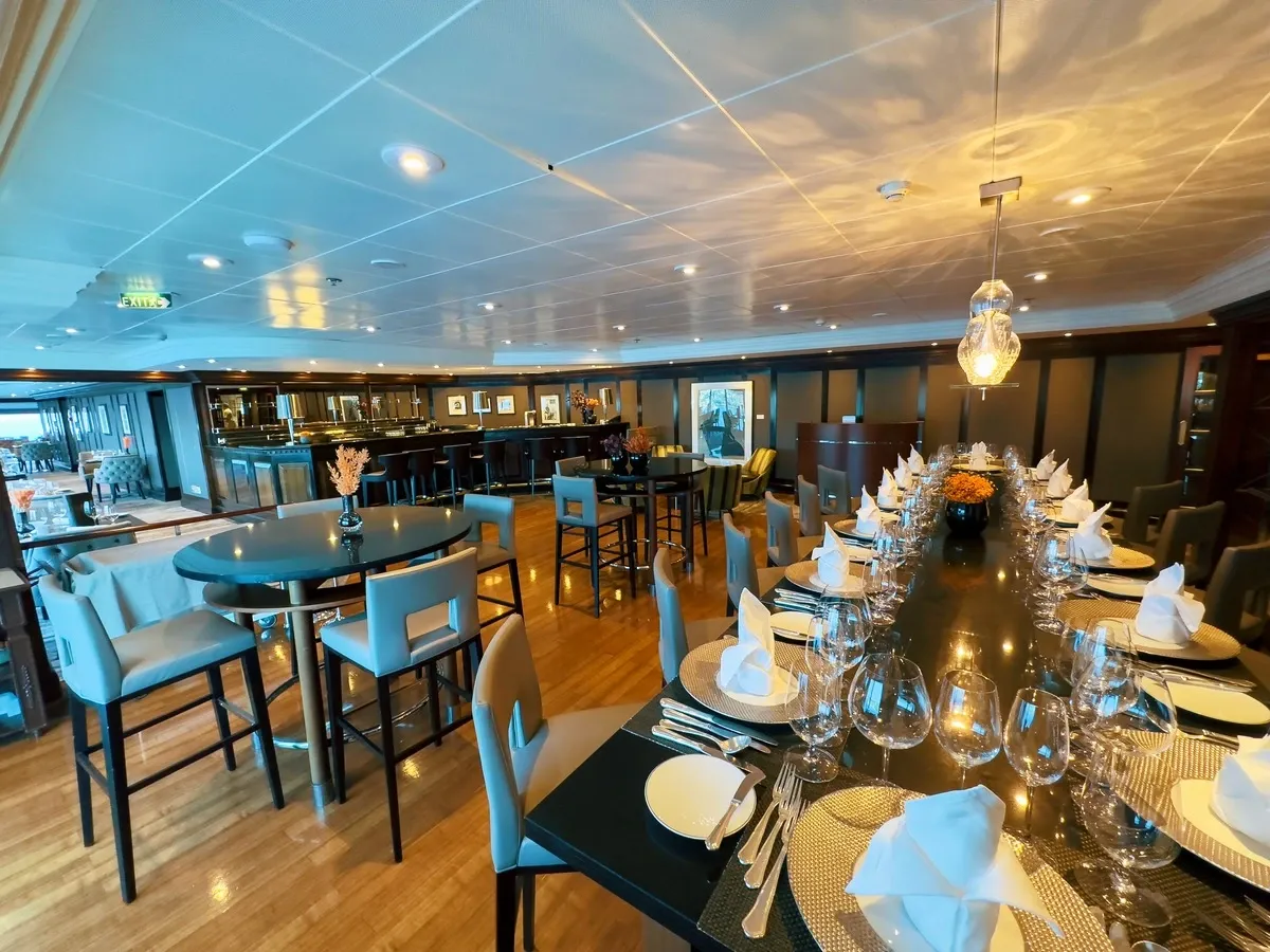 Restaurant inside of a cruise ship