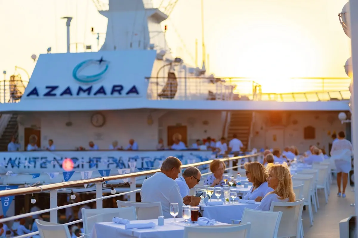 Azamara Cruise ship deck view 