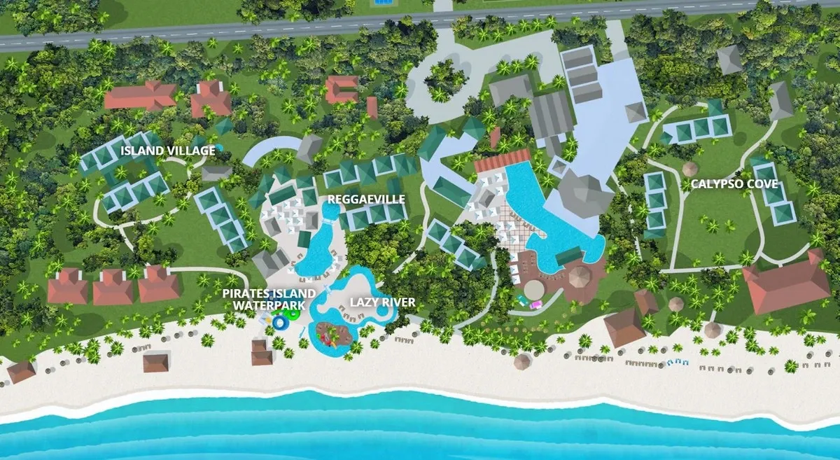 Aerial view of Beaches Negril Resort