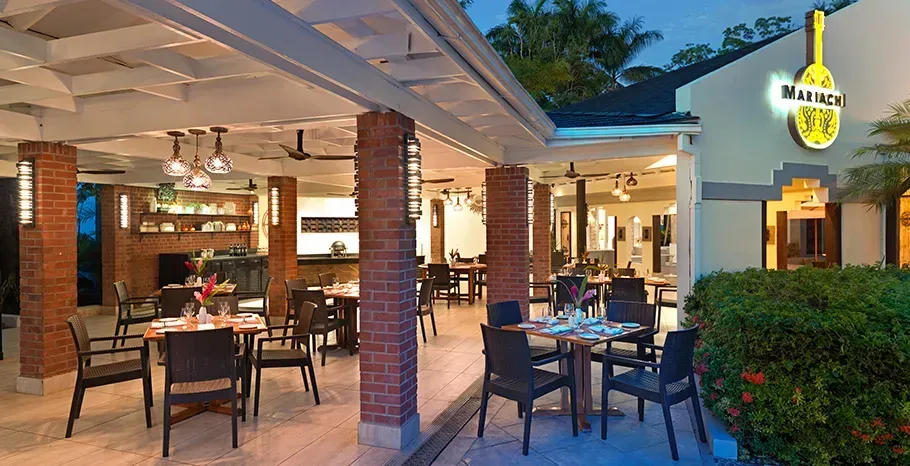 Mexican restaurant at night at Beaches Resorts