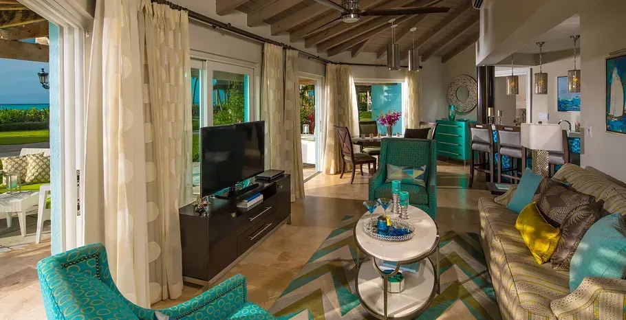Living space at Elite room at Beaches Resort 