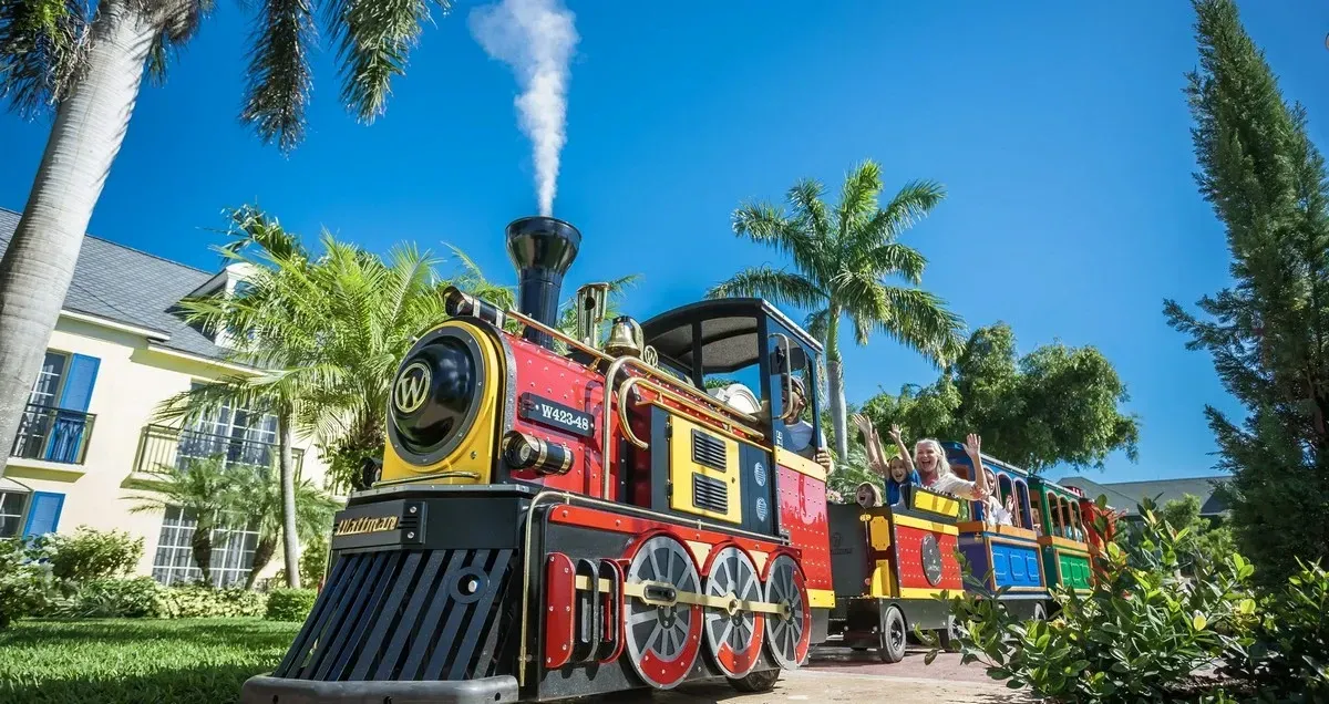 Front view of a kids train