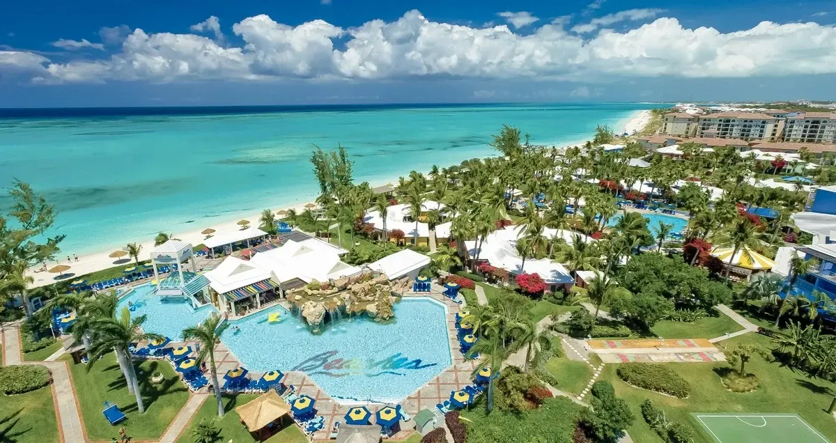 Aerial view of the Beaches resort