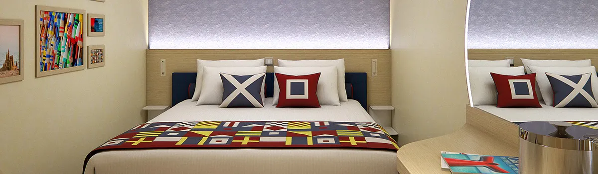Front view of a king bed
