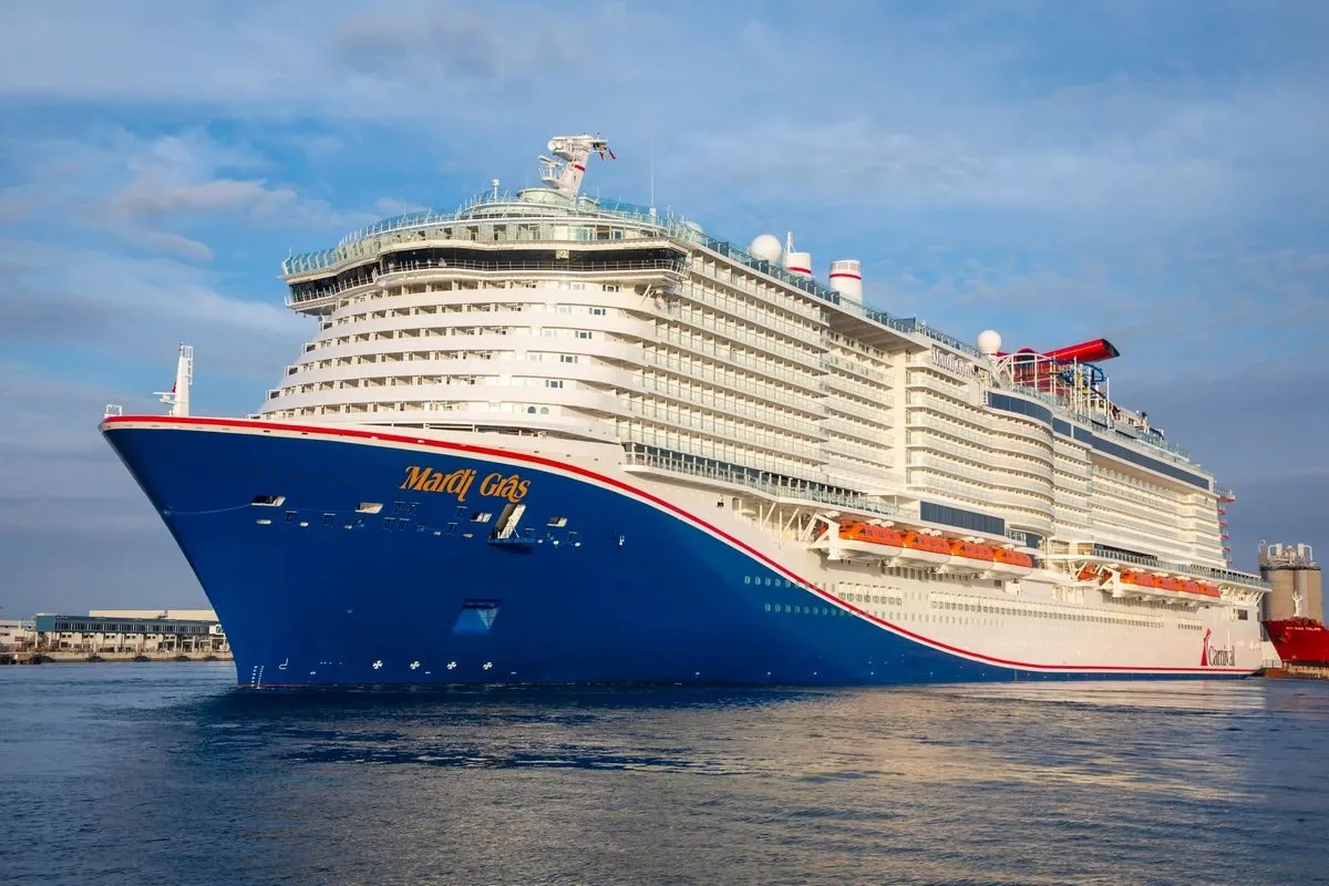 Front view of a Carnival Cruise Line ship