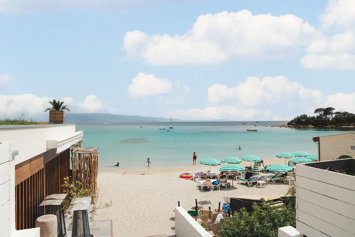 Panoramic view of an european beach