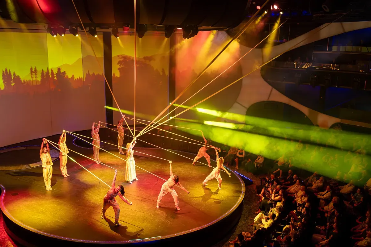 Theatre with an arts and dance show going on