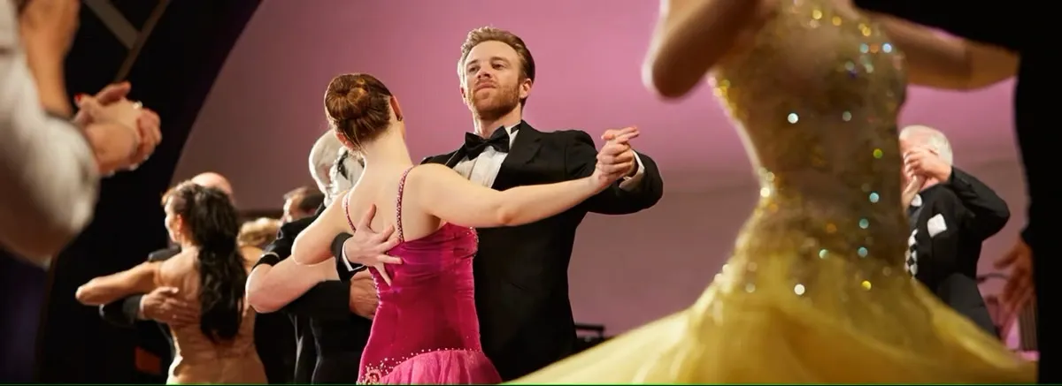 Couple ballroom dancing
