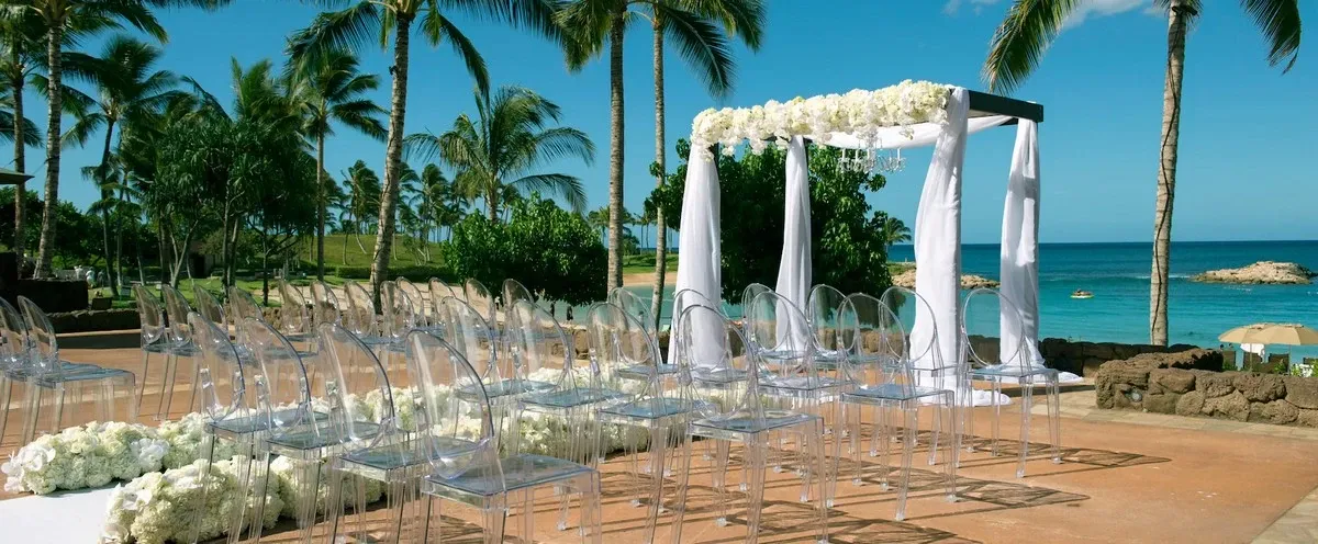 Wedding venue on the beach resort