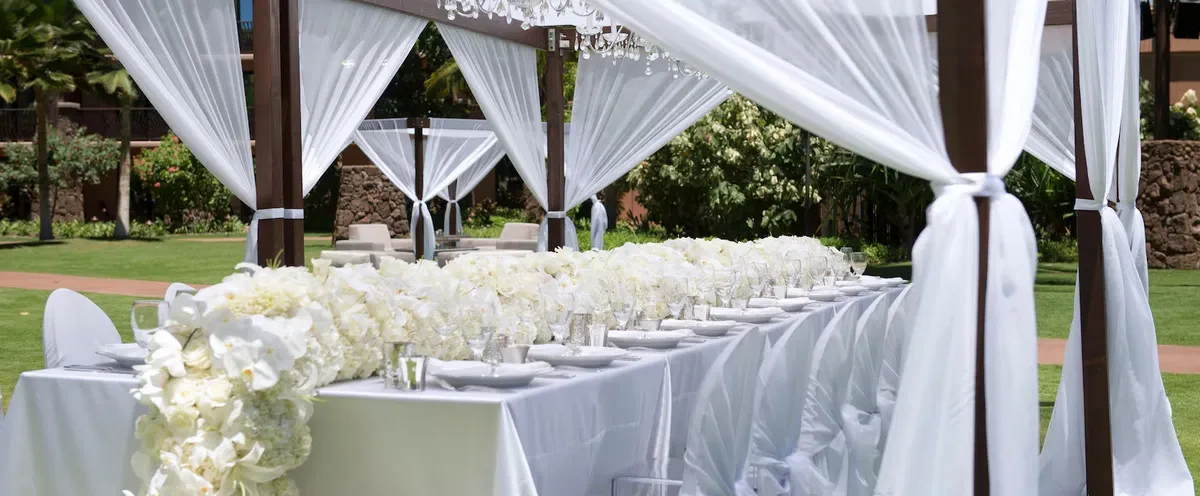 Wedding venue at the resort garden