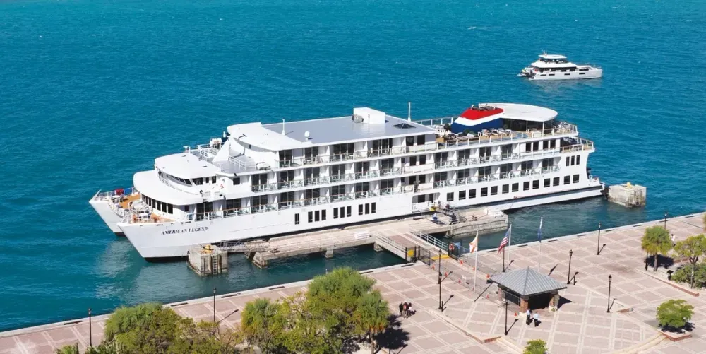 American Legend ship on port