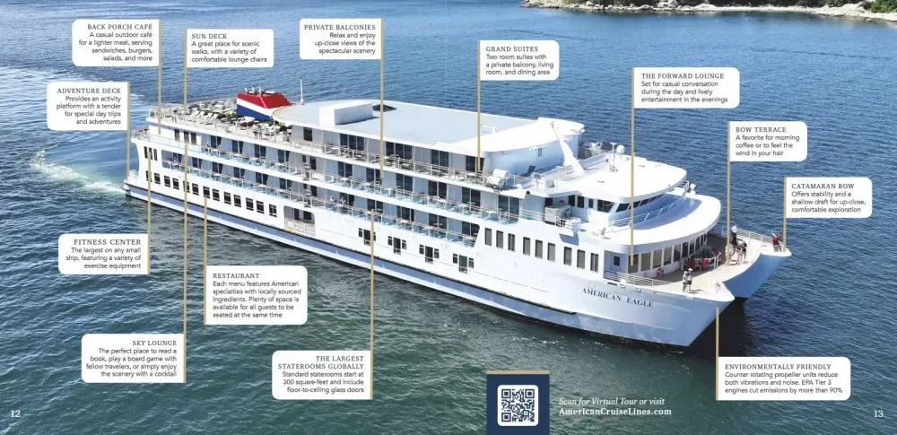 American Cruise Lines ship brochure detail