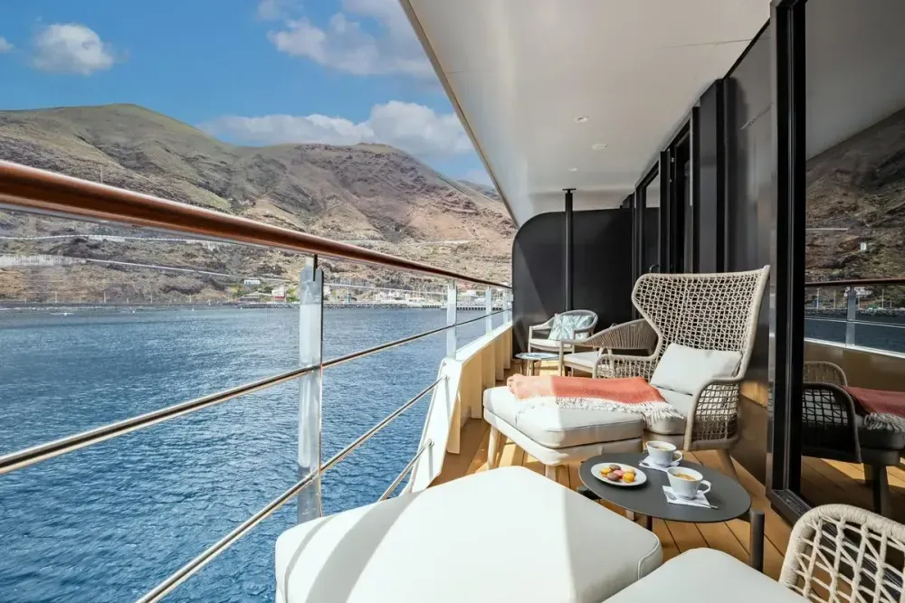 Balcony view of a cruise ship