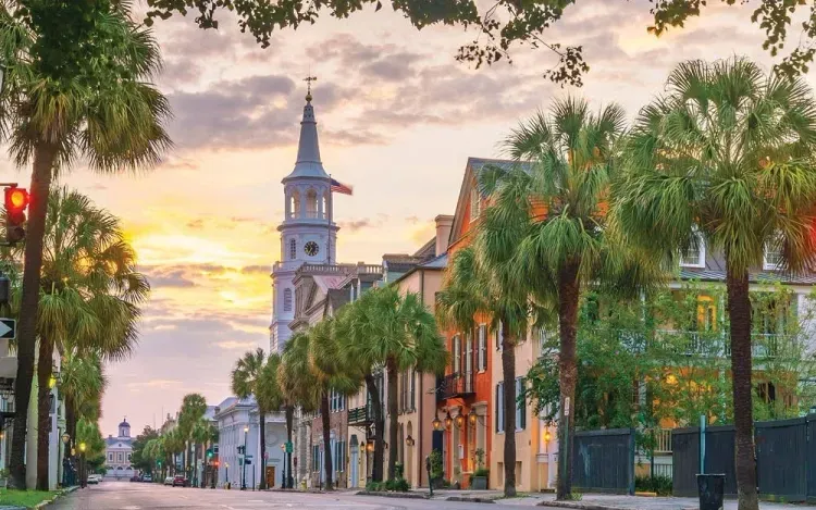 Southeast USA town view
